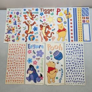 Vintage Sandylion Winnie the Pooh and Friends Scrapbooking Sticker Lot